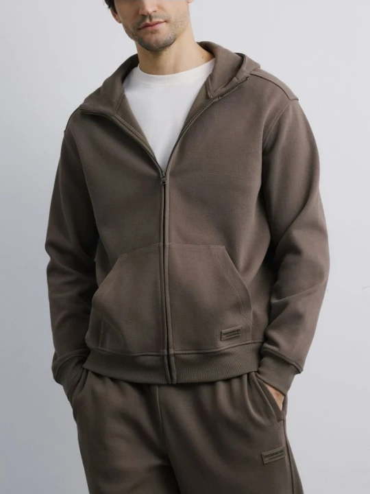 Foto del prodotto Reserved - Top da jogging con zip e cappuccio - verde polveroso