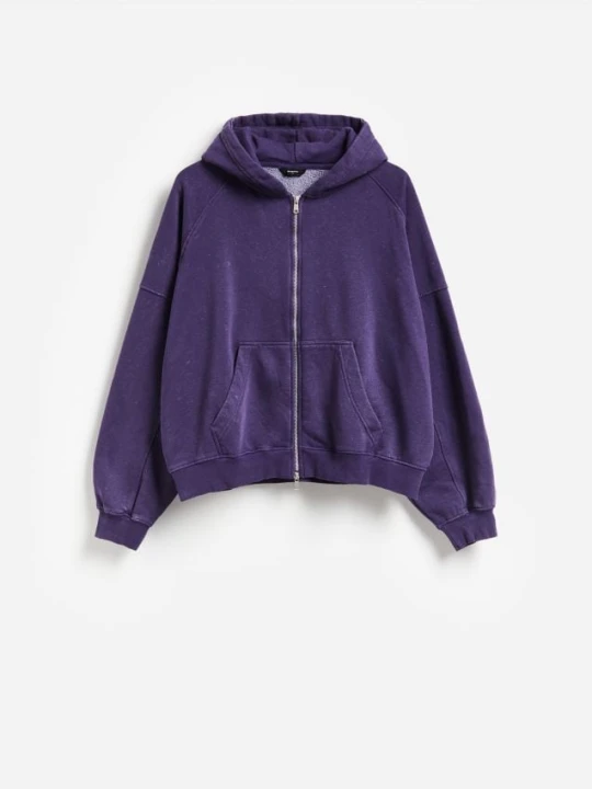 Foto del prodotto Reserved - Top da jogging con zip e cappuccio - viola scuro