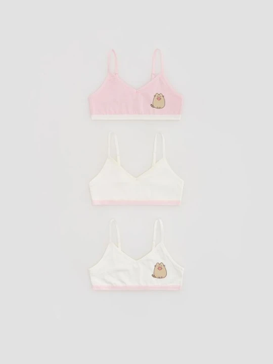 Foto del prodotto Reserved - Top in cotone confezione da 3 Pusheen - multicolore