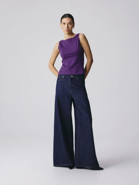 Foto del prodotto Reserved - Top in cotone mercerizzato - viola