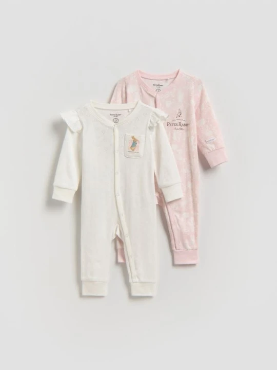 Foto del prodotto Reserved - Tutine in cotone Peter Rabbit 2 pack - rosa cipria