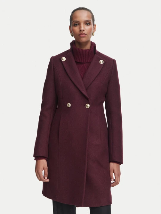 Foto del prodotto Rinascimento Cappotto di lana CFC0131076003 Bordeaux Regular Fit