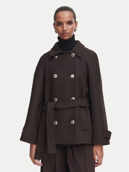 Foto del prodotto Rinascimento Cappotto di lana CFC0131098003 Marrone scuro Regular Fit