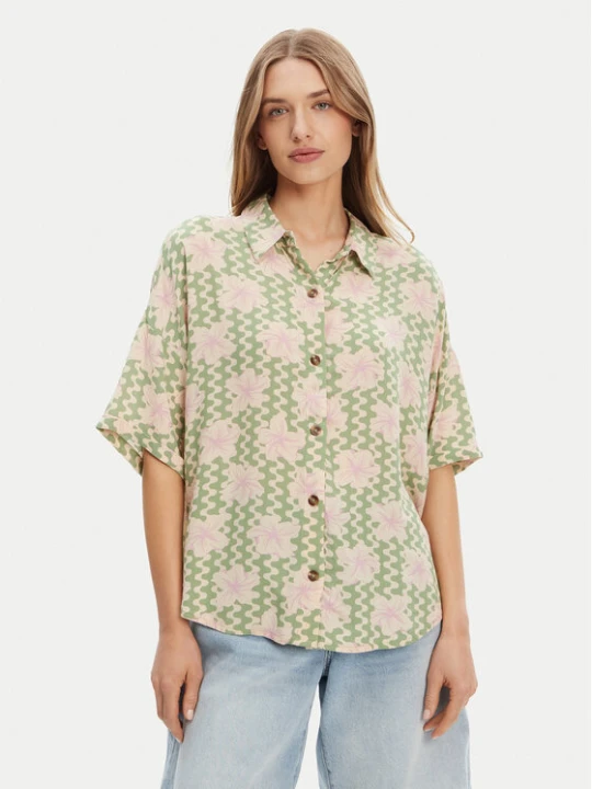 Foto del prodotto Roxy Camicia Beach Nostalgia ERJWT03665 Verde Regular Fit