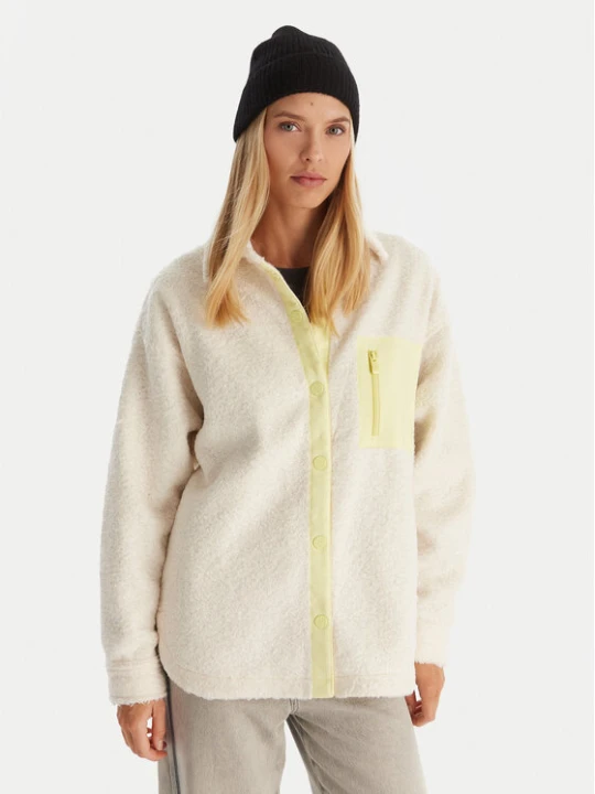 Foto del prodotto Roxy Felpa di pile Chloe Kim Polar Shacket ERJPF03231 Écru Regular Fit Crema