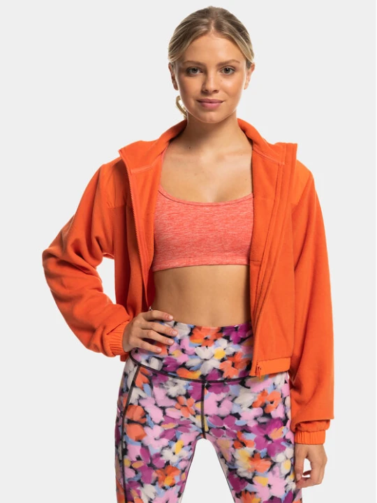 Foto del prodotto Roxy Felpa di pile Wow Zip Up Jkt Plfl ERJPF03141 Arancione Regular Fit