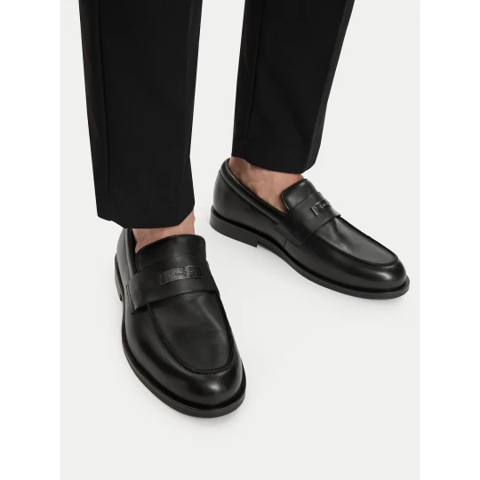 Foto del prodotto Scarpe basse Calvin Klein Ess Rubber Loafer Hw Plaq Va Lth HM0HM02177 Nero