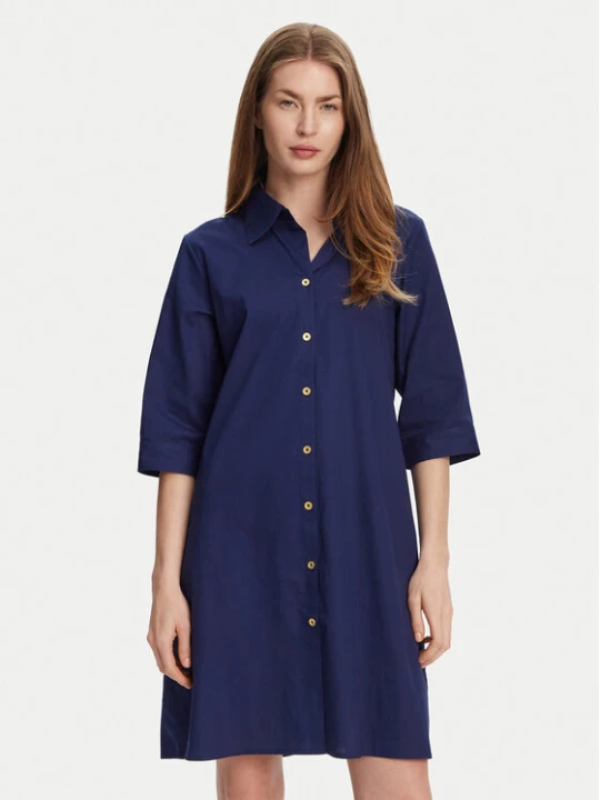 Foto del prodotto Selmark Vestito chemisier BM033 Blu scuro Relaxed Fit