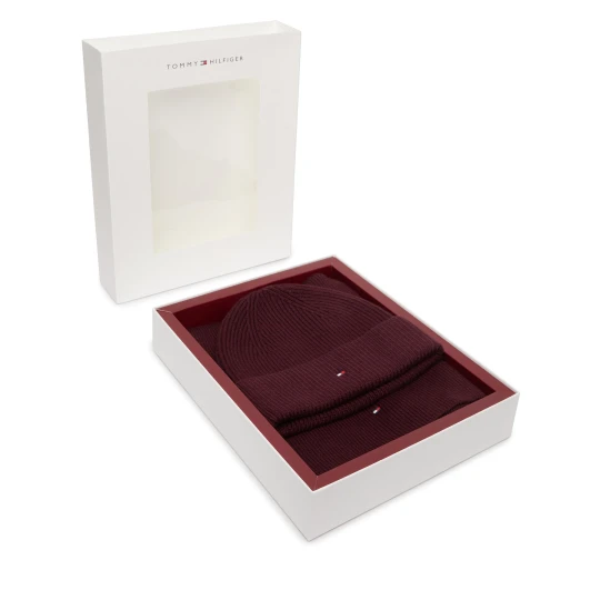 Foto del prodotto Set berretto e sciarpa Tommy Hilfiger AW0AW19136 Bordeaux