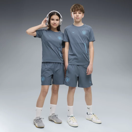 Foto del prodotto Shorts in tessuto Manchester City PUMATECH dal taglio morbido per ragazzi, Abbigliamento, Grigio Gray