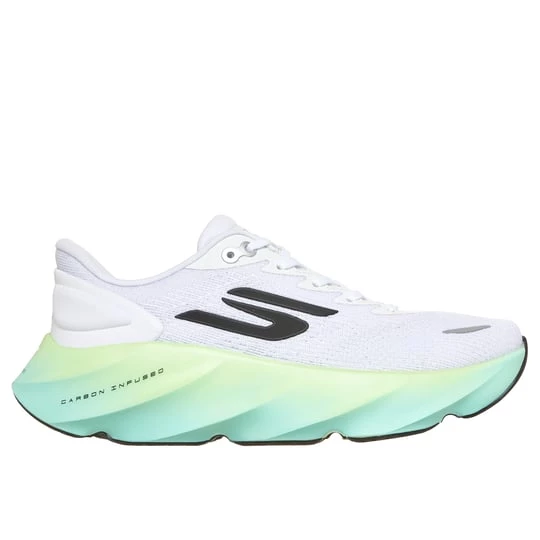 Foto del prodotto Skechers Donna Aero Burst Sneaker in Bianco / Lime, Vegan, Lavabile in lavatrice, Arch Fit, Hyper Burst