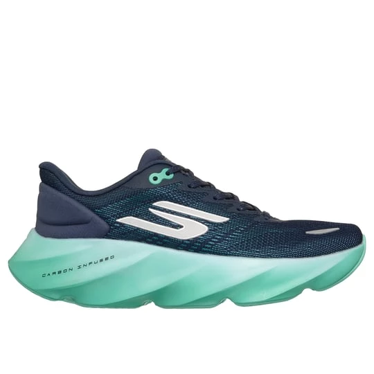Foto del prodotto Skechers Donna Aero Burst Sneaker in Blu Navy Blue / Verde Acqua, Vegan, Lavabile in lavatrice, Arch Fit, Hyper Burst granatowy