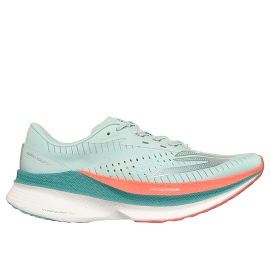 Foto del prodotto Skechers Donna Aero Razor Sneaker in Turchese / Corallo, Vegan, Lavabile in lavatrice, Arch Fit, Hyper Burst