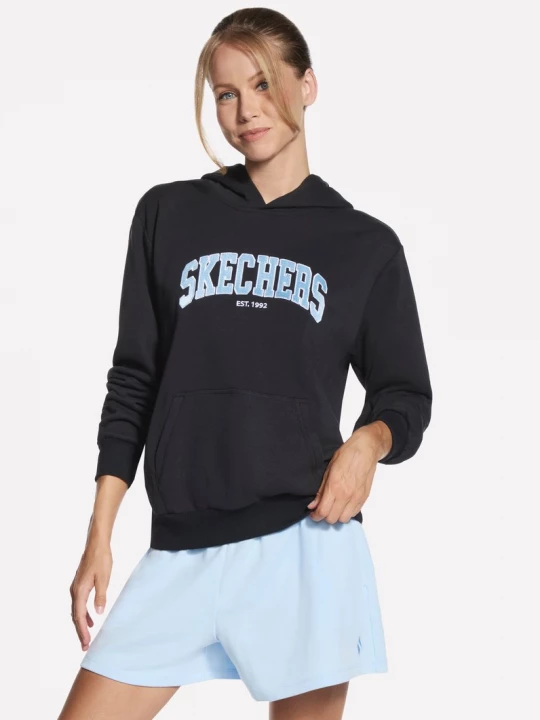 Foto del prodotto Skechers Donna Collegiate Pullover felpa con cappuccio in Nero
