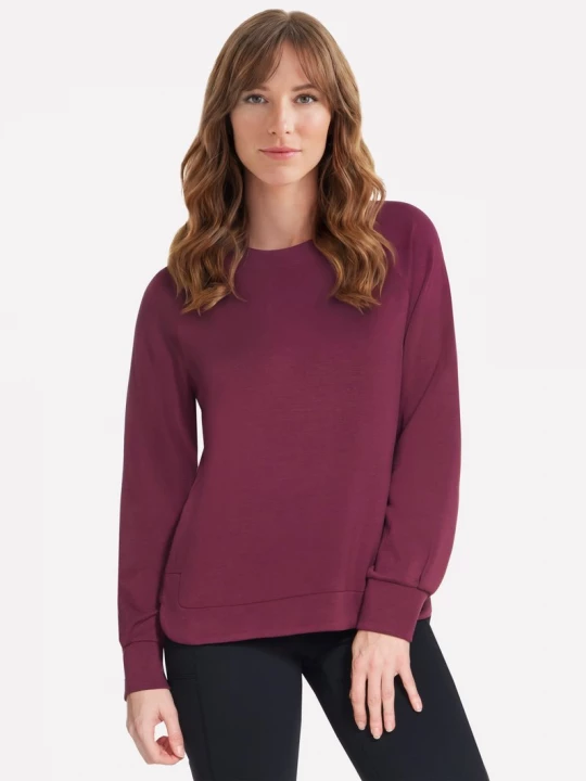 Foto del prodotto Skechers Donna Cozy Luxe Crewneck in Bordeaux / Rosa