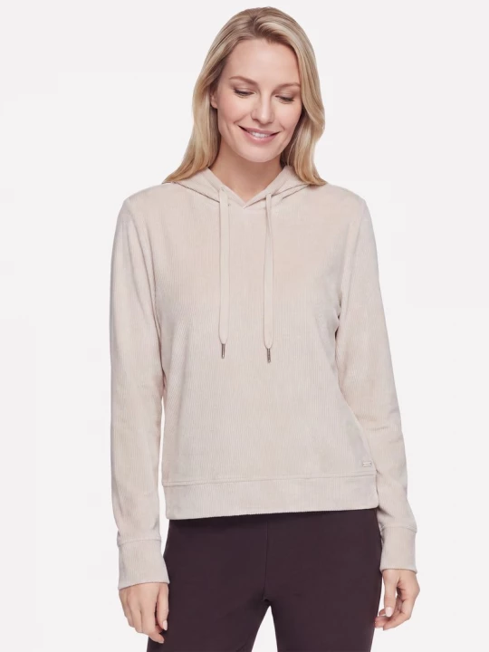Foto del prodotto Skechers Donna Cozy Luxe Velour Felpa con cappuccio in Beige