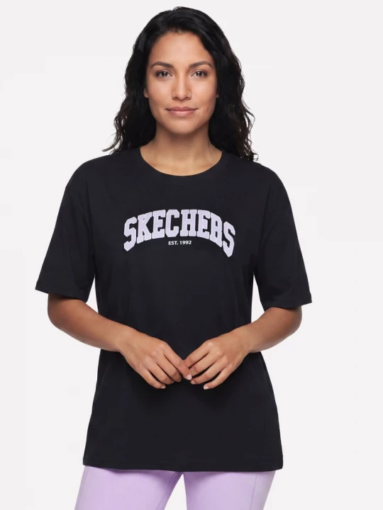 Foto del prodotto Skechers Donna Destination corto Sleeve Maglietta in Nero