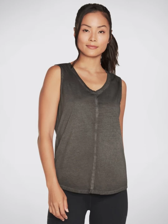 Foto del prodotto Skechers Donna Diamond Wash Hatha V-neck Tank in Nero