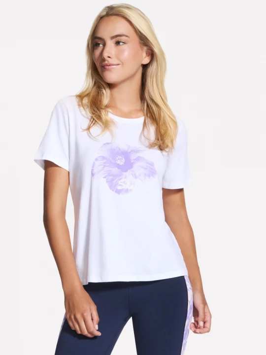 Foto del prodotto Skechers Donna Hibiscus corto Sleeve Maglietta in Bianco