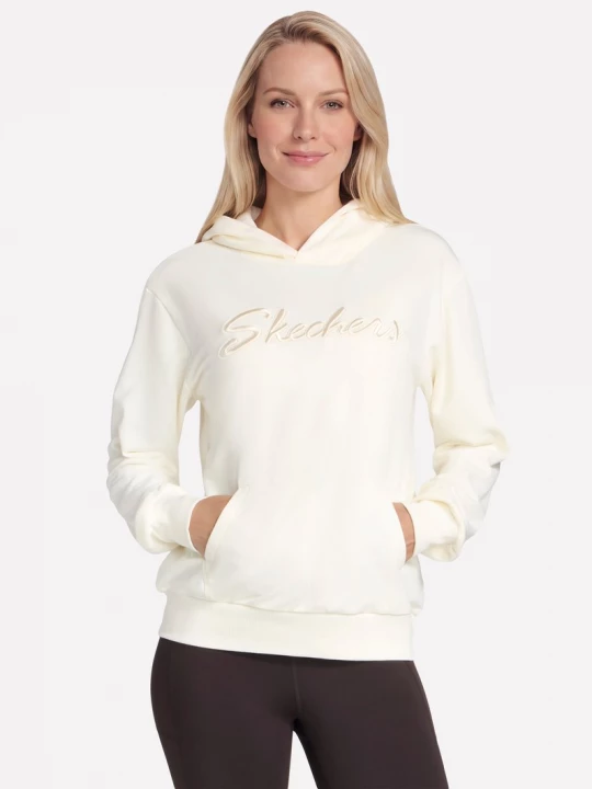 Foto del prodotto Skechers Donna Logo felpa con cappuccio in Bianco