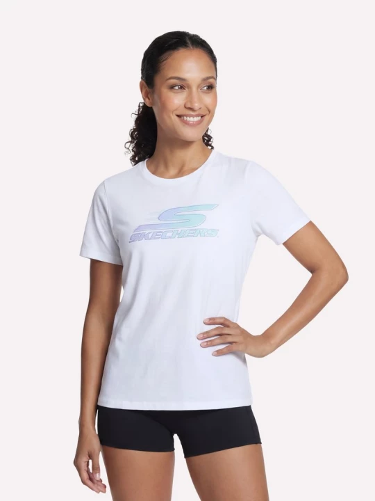 Foto del prodotto Skechers Donna Motion corto Sleeve Maglietta in Bianco