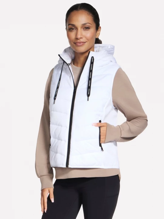 Foto del prodotto Skechers Donna Performance Elite Cozy Fit Hooded Vest in Bianco