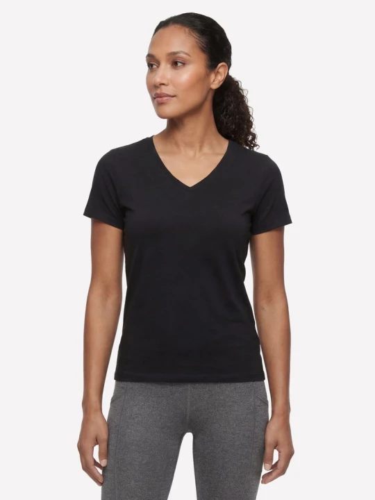 Foto del prodotto Skechers Donna Pima V-Neck maglietta in Nero
