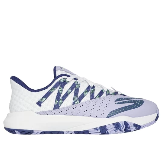 Foto del prodotto Skechers Donna Relaxed Fit: Viper Court Rally Sneaker in Bianco / Porpora złoty