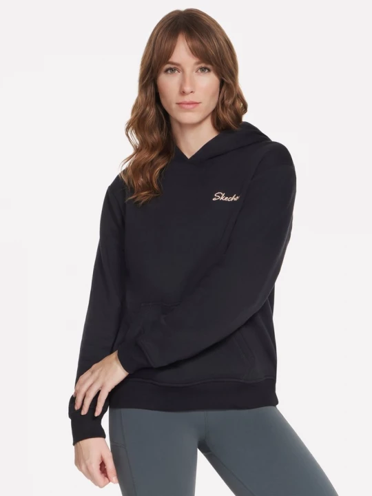 Foto del prodotto Skechers Donna Signature felpa con cappuccio in Nero, Taglia Piccolo