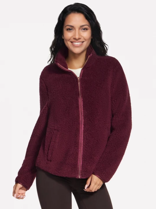Foto del prodotto Skechers Donna Skech-Sherpa Giacca in Bordeaux / Rosa bordowy
