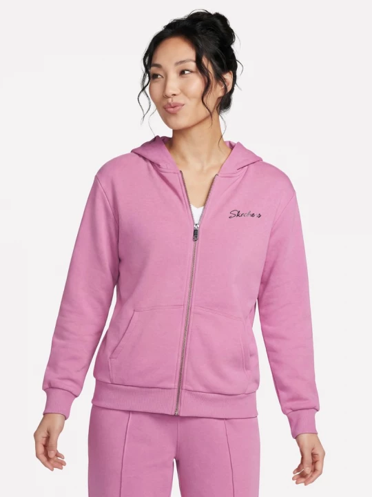 Foto del prodotto Skechers Donna SKECH SWEATS Signature Full Zip felpa con cappuccio in Rosa
