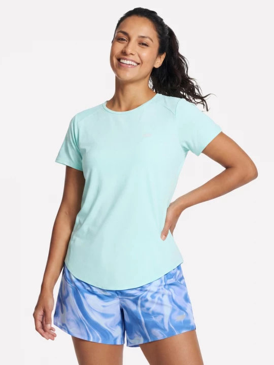 Foto del prodotto Skechers Donna Stride Performance maglietta in Carbone / Verde Acqua