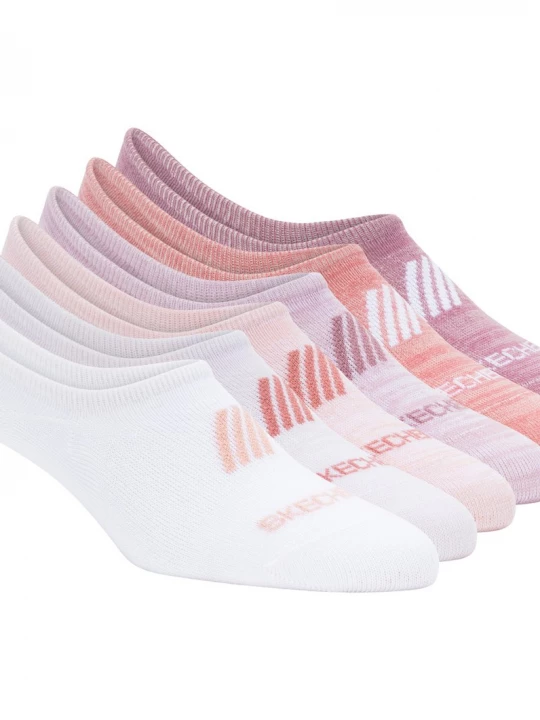 Foto del prodotto Skechers Donna Super Soft No Show Liner Calze - 6 Pack in Rosa, Taglia Medio