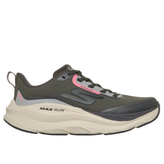 Foto del prodotto Skechers Donna Waterproof: Max Cushioning Max Run - Vorteza Sneaker in Oliva, Vegan