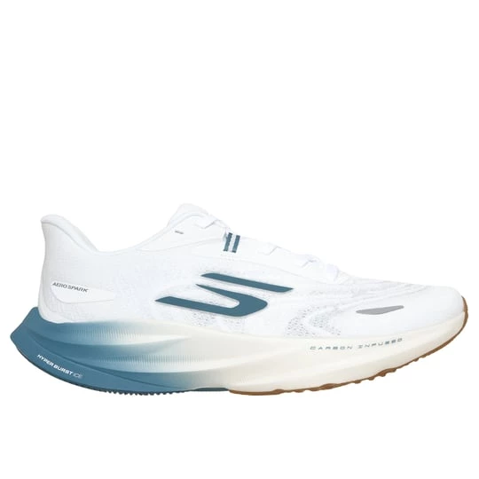 Foto del prodotto Skechers Uomo Aero Spark Sneaker in Bianco / Blu, Vegan, Lavabile in lavatrice, Arch Fit, Hyper Burst