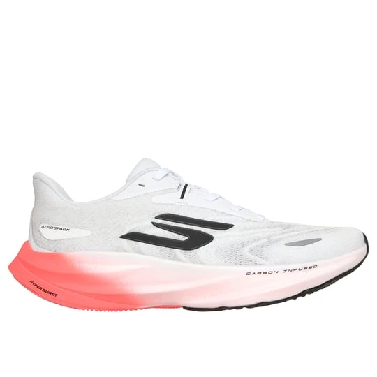 Foto del prodotto Skechers Uomo Aero Spark Sneaker in Bianco / Corallo, Vegan, Lavabile in lavatrice, Arch Fit, Hyper Burst