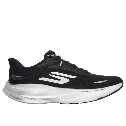 Foto del prodotto Skechers Uomo Aero Spark Sneaker in Nero / Bianco, Vegan, Lavabile in lavatrice, Arch Fit, Hyper Burst