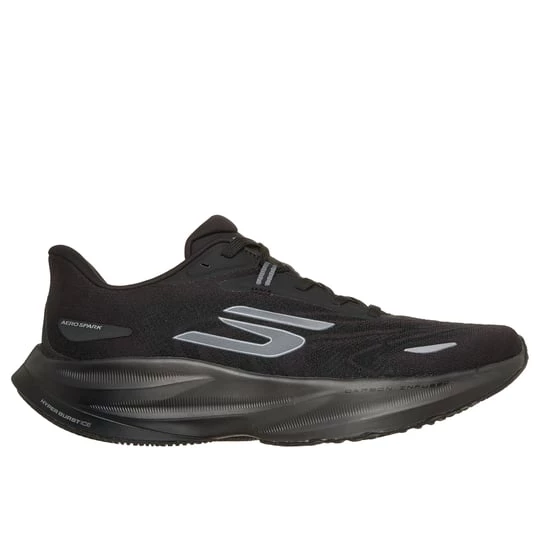 Foto del prodotto Skechers Uomo Aero Spark Sneaker in Nero / Carbone, Vegan, Lavabile in lavatrice, Arch Fit, Hyper Burst