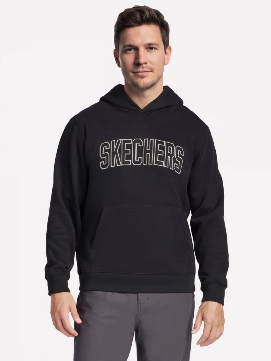 Foto del prodotto Skechers Uomo Alumni Felpa con cappuccio in Nero, Taglia Piccolo