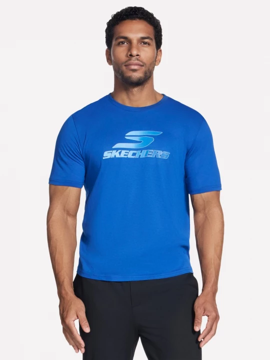 Foto del prodotto Skechers Uomo Brand Maglietta in Blu, Taglia Piccolo