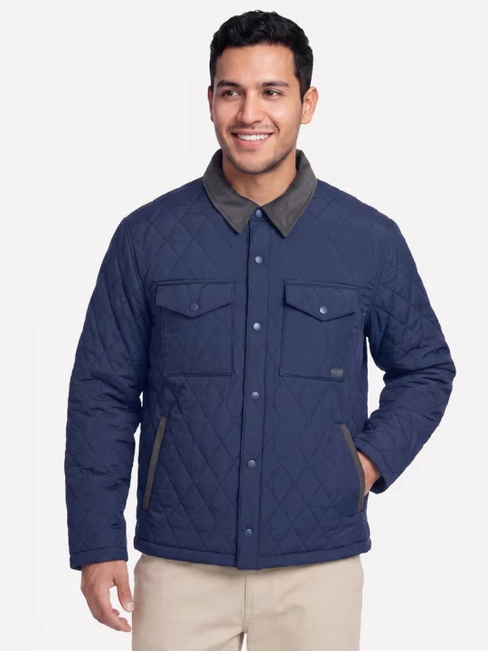 Foto del prodotto Skechers Uomo Cozy Cord Shacket Top in Blu Navy Blue, Taglia Piccolo