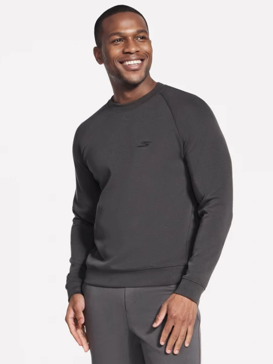 Foto del prodotto Skechers Uomo Cozy Luxe Elevate Crew in Nero / Carbone, Taglia Piccolo