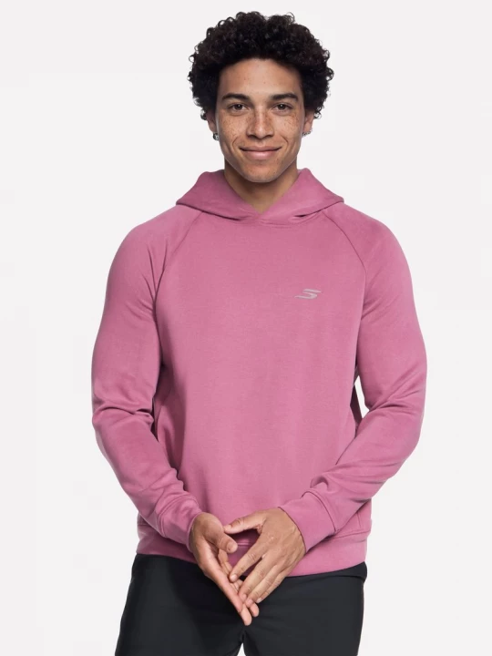 Foto del prodotto Skechers Uomo Cozy Luxe Elevate felpa con cappuccio in Bordeaux, Taglia Piccolo
