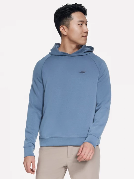 Foto del prodotto Skechers Uomo Cozy Luxe Elevate felpa con cappuccio in Denim, Taglia Piccolo