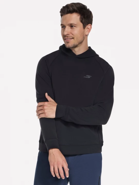 Foto del prodotto Skechers Uomo Cozy Luxe Elevate felpa con cappuccio in Nero, Taglia Piccolo