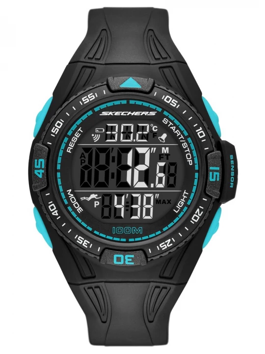 Foto del prodotto Skechers Uomo Digital Long Strap orologi in Nero / Turchese