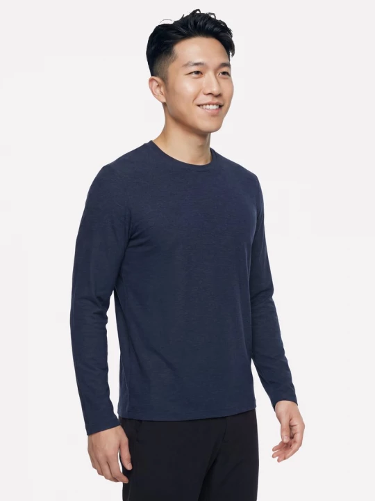Foto del prodotto Skechers Uomo GO DRI All Day Long Sleeve maglietta in Blu Navy Blue