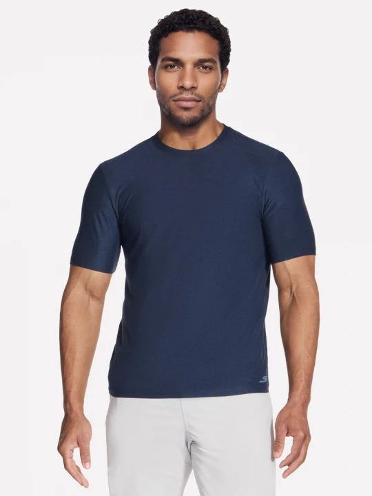 Foto del prodotto Skechers Uomo GO DRI All Day maglietta in Blu Navy Blue, Taglia Largo
