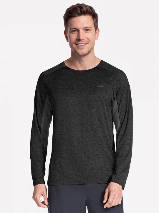 Foto del prodotto Skechers Uomo GO DRI Circuit Long Sleeve maglietta in Nero, Taglia Piccolo