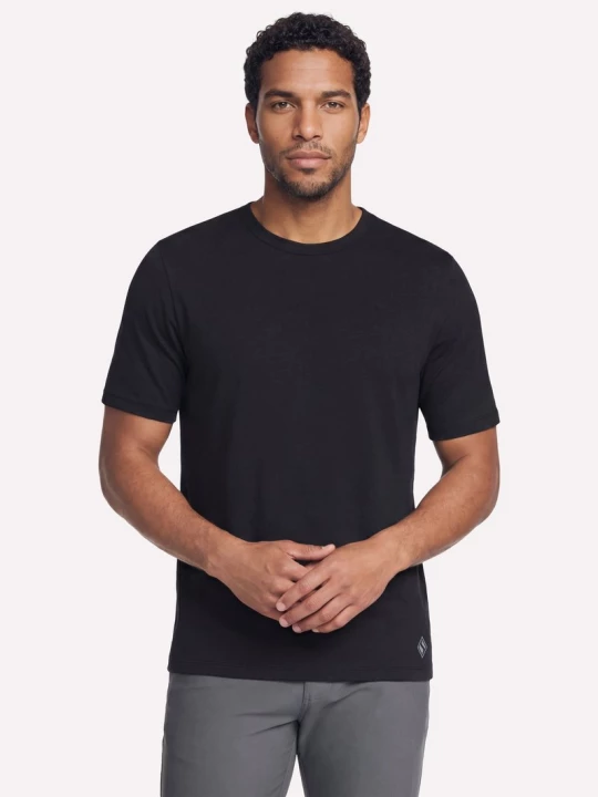 Foto del prodotto Skechers Uomo GO DRI Pima Crew in Nero, Taglia Piccolo